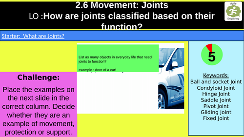 2.6 Joints - integration of science with PE - Year 7 | Teaching Resources