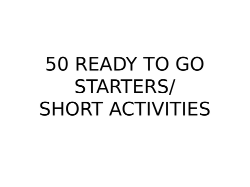 Ready to go fun Starter Activities Maths & English, Riddles, Thunks ...