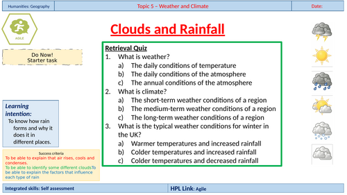 Weather - Types of rain and clouds. Geography. | Teaching Resources