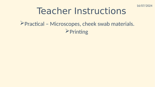KS3 lesson on making cheek cell slides - Edexcel