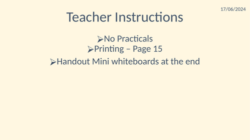 KS3 lesson on MRS GREN - Edexcel