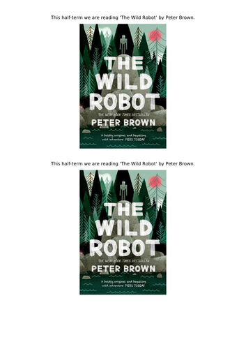 Whole Class Reading WCR The Wild Robot by Peter Brown Vipers Skill ...
