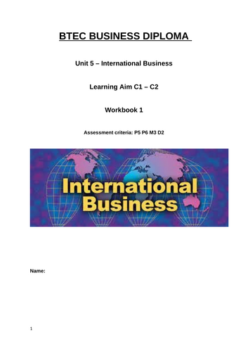 Unit 5 - International Business | Teaching Resources