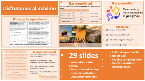 2026 Spanish AQA GCSE Module 1.2 - Disfrutamos al máximo