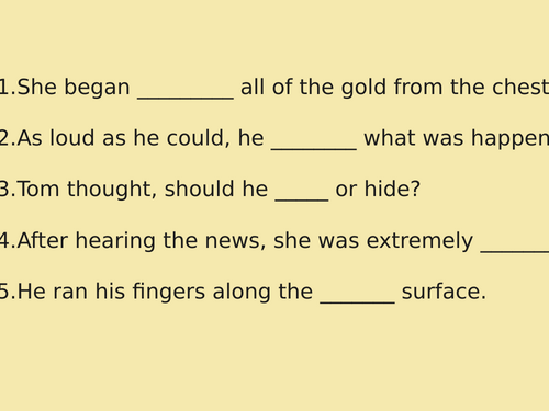 KS2 focused SPAG questions