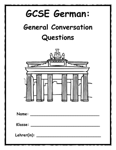 New GCSE German (2026) Edexcel Speaking Booklet