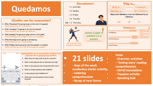 2026 Spanish AQA GCSE Module 1.3 - Quedamos