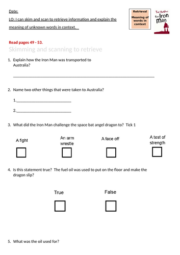 The Iron Man Comprehension Retrieval and Language