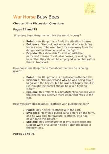 War Horse Complete English Scheme for Y5/6 | Teaching Resources