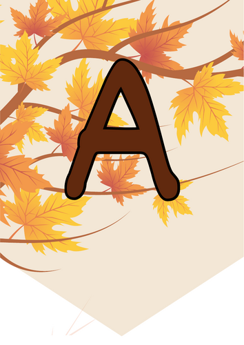 Autumnal Bunting with Upper and Lower case letters | Teaching Resources