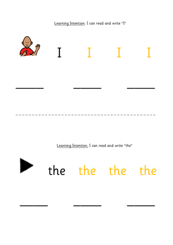 Literacy Rich Block 1 Common words booklet/sheets (with boardmaker ...