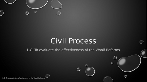 A-Level Law: Civil Process Lesson - Eduqas English Legal Systems ...