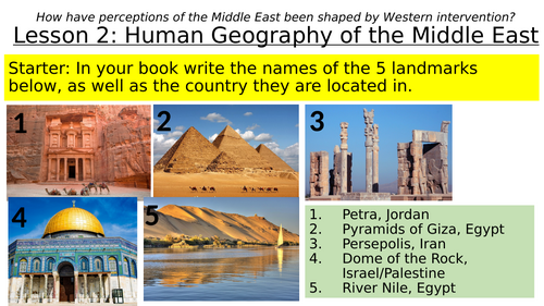 KS3 Geography Middle East Unit of Work | Teaching Resources