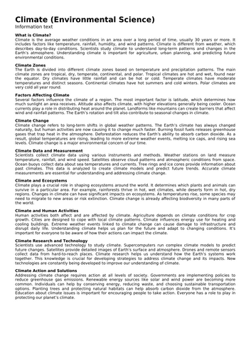 Climate (Environmental Science) | Teaching Resources