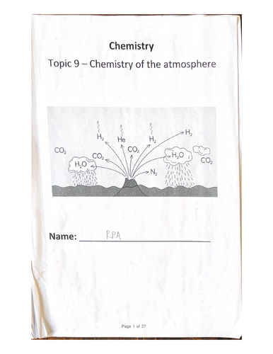 Topic 9 - Chemistry of the Atmosphere Chemistry AQA GCSE | Teaching ...