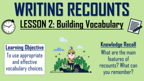 Recount of a Journey - Lesson 2 - Vocabulary Building!