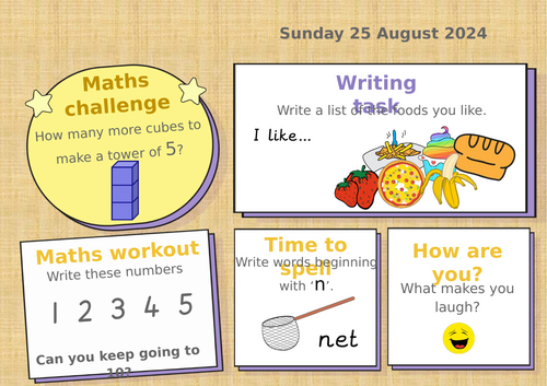 Year 1 Autumn term 1 Morning starter | Teaching Resources
