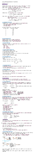 AQA A level Chemistry A* notes Organic Chemistry