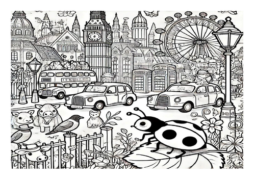 What the Ladybird Heard in London Colouring Page | Teaching Resources