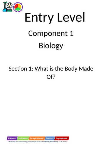 Entry Level AQA Science - Component 1_Bio_Human Body | Teaching Resources