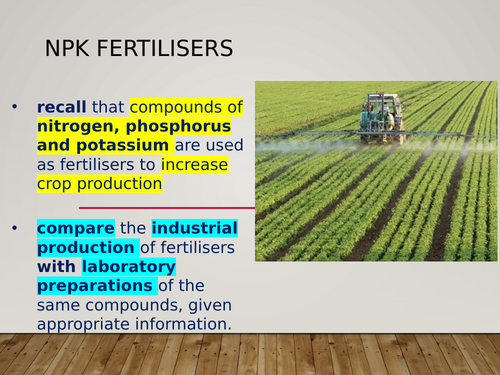 NPK fertilisers lesson powerpoint and worksheet | Teaching Resources