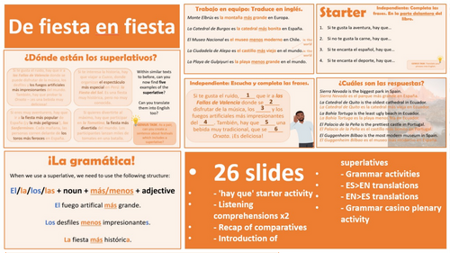 2026 Spanish AQA GCSE Module 2.2 - De fiesta en fiesta | Teaching Resources