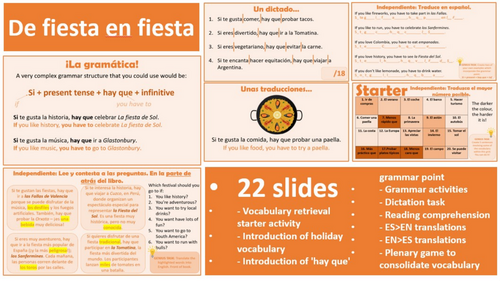 2026 Spanish AQA GCSE Module 2.2 - De fiesta en fiesta