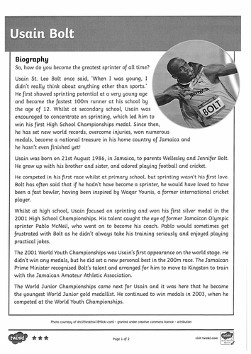 The Fastest Boy in the World Reading Planning (5 Weeks) | Teaching ...