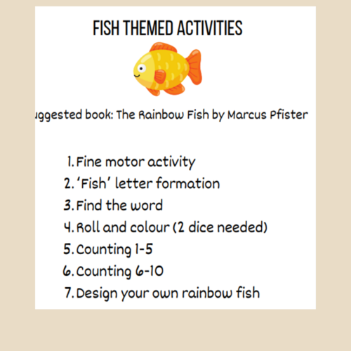 Sea life / Crab / Octopus / Fish / Fine Motor / Numeracy Activity Pack ...