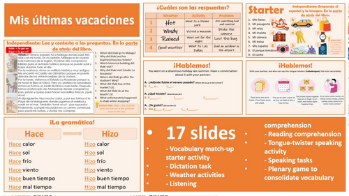 2026 Spanish AQA GCSE Module 2.3 - Mis últimas vacaciones