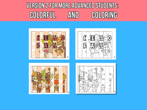 Fall Agamograph Art Coloring Activities|Autumn activities crafts ...