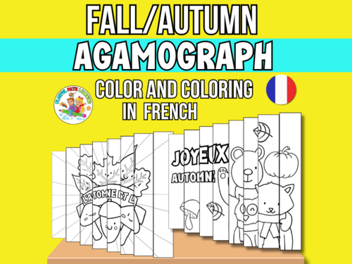 French Fall Agamograph Art Coloring Activities|Autumn activities crafts ...