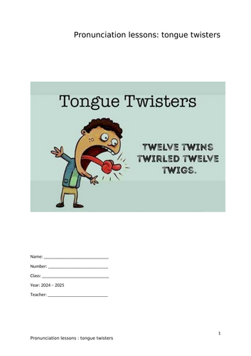 Pronunciation lesson: tongue twisters!