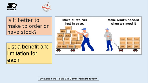 JIT and JIC Theory