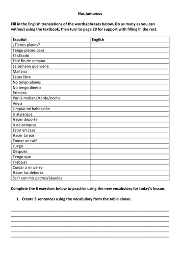 Nos juntamos Edexcel GCSE Spanish 2024 | Teaching Resources