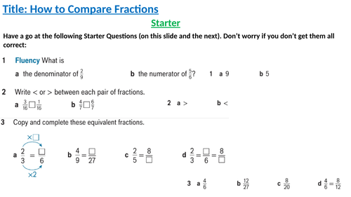 GCSE Foundation (Unit 4): Fractions and Percentages | Teaching Resources