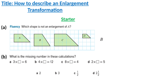 GCSE Foundation (Unit 10): Transformations | Teaching Resources