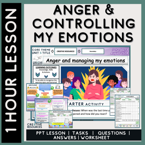 Managing Anger & Emotions – Full PSHE Lesson | KS3 / KS4 | Emotional ...