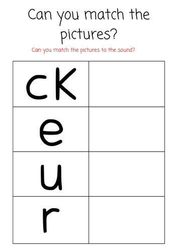 Phase 2 set 4 - Match the picture to the sound worksheet | Teaching ...