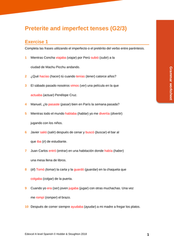 EDEXCEL A Level Spanish - Unidad 3.1 (El gigante turístico se transforma... 50 años de cambios)