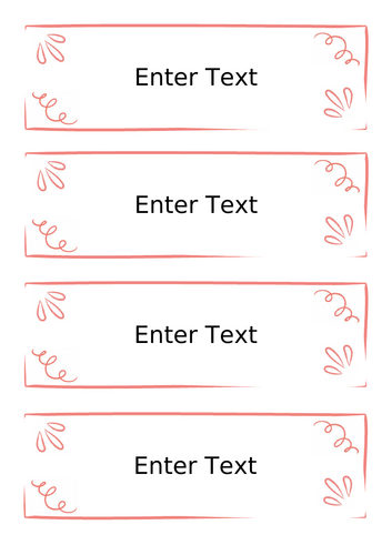 Coral Editable Labels | Teaching Resources