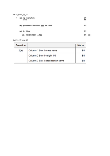 Forces IGCSE Physics