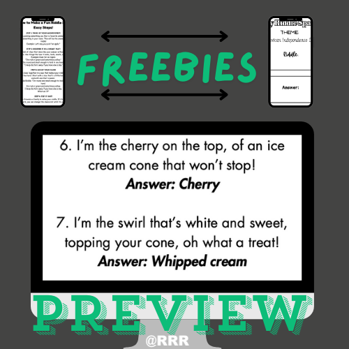 Ice Cream Cone Day Riddles Brain Teasers & Word Mysteries (with