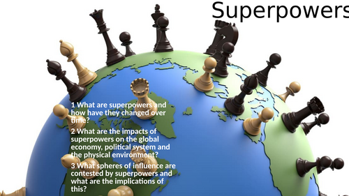 Geography A-Level Edexcel A Superpowers note taking guide | Teaching ...