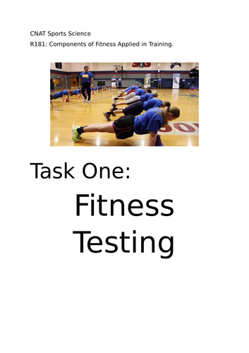 CNAT R181 Fitness Testing Booklet | Teaching Resources