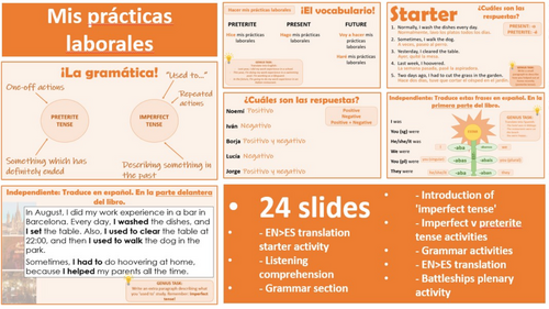 Spanish AQA GCSE 7.2 Mis prácticas laborales