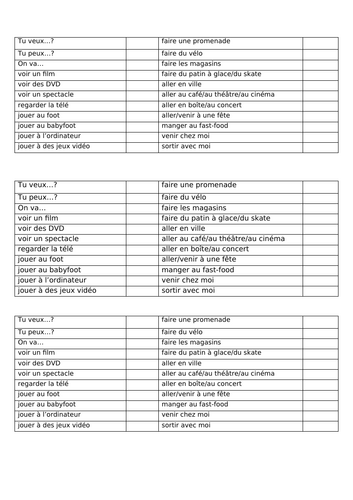 NEW GCSE French Pearson Edexcel Module 1 Unit 4 Qu'est-ce qu'on va ...
