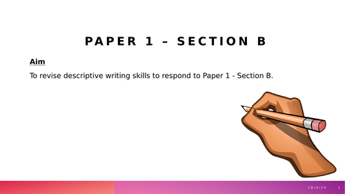 Edexcel GCSE English Language Paper 1 - Section B Creative Writing ...