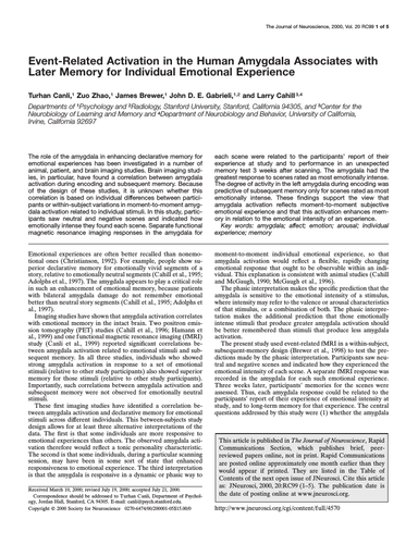 Canli et al 2000 CIE | Teaching Resources