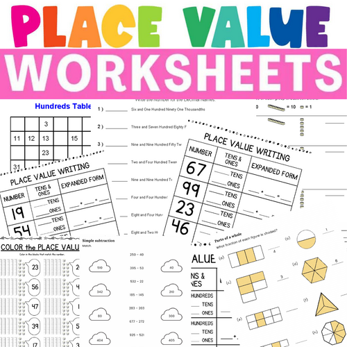 Place Value Worksheets Engaging Math Practice for Kids Teaching